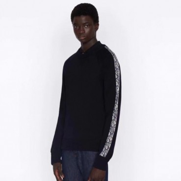 디올 남성 블랙 크루넥 스웨터 - Dior Mens Black Sweaters 