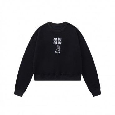 미우미우 여성 블랙 크루넥 니트 - Miumiu Womens Black Knits 