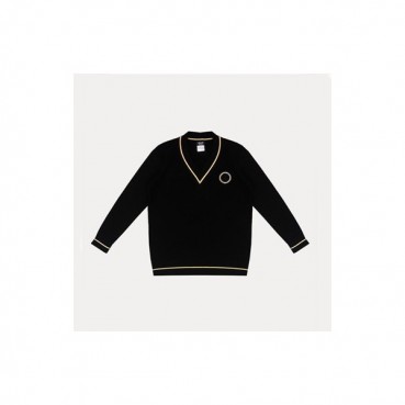 샤넬 남/녀 블랙 브이넥 니트 - Chanel Unisex Black Knits 