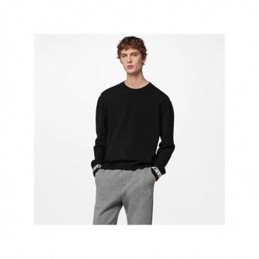 루이비통 남성 블랙 크루넥 니트 - Louis vuitton Mens Black Sweaters 