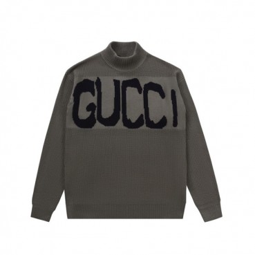 구찌 남성 그레이 터틀넥 스웨터 - Gucci Mens Gray Sweaters 