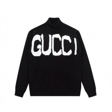구찌 남성 블랙 터틀넥 스웨터 - Gucci Mens Black Sweaters 
