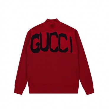 구찌 남성 레드 터틀넥 스웨터 - Gucci Mens Red Sweaters 