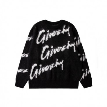 지방시 남성 블랙 크루넥 니트 - Givenchy Mens Black Knits 