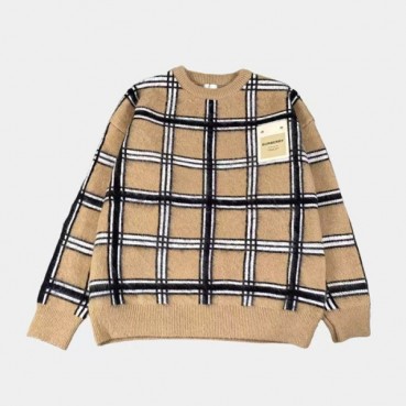 버버리 남성 크루넥 베이지 니트 - Burberry Mens Beige Knits 
