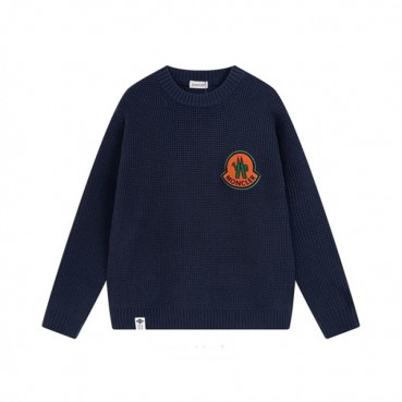 몽클레어 남성 네이비 크루넥 니트 - Moncler Mens Navy Knits 
