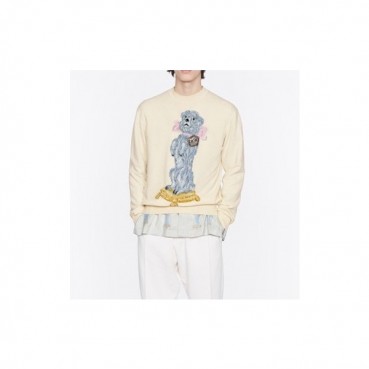 디올 남성 블랙 크루넥 스웨터 - Dior Mens Black Sweaters 