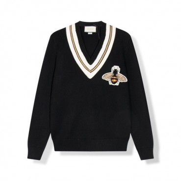 구찌 남성 블랙 브이넥 니트 - Gucci Mens Black Knits 