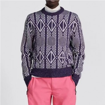 디올 남성 블랙 크루넥 스웨터 - Dior Mens Black Sweaters 