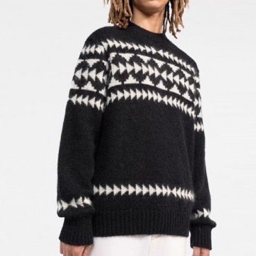 몽클레어 남성 블랙 크루넥 니트 - Moncler Mens Black Knits 
