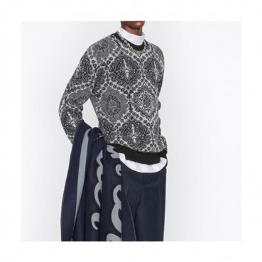 디올 남성 블랙 크루넥 스웨터 - Dior Mens Black Sweaters 