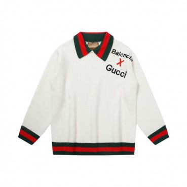 구찌 남성 화이트 폴로 니트 - Gucci Mens White Knits 