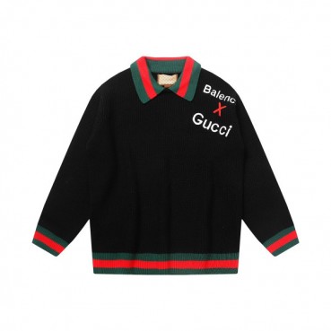 구찌 남성 블랙 폴로 니트 - Gucci Mens Black Knits 