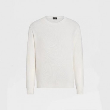 에르메네질도 제냐 남성 화이트 니트 - Ermenegildo Zegna Mens White Knits 
