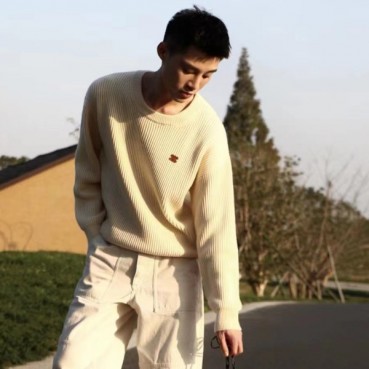 셀린느 남/녀 크루넥 아이보리 니트 - Celine Mens Ivory  Knits 