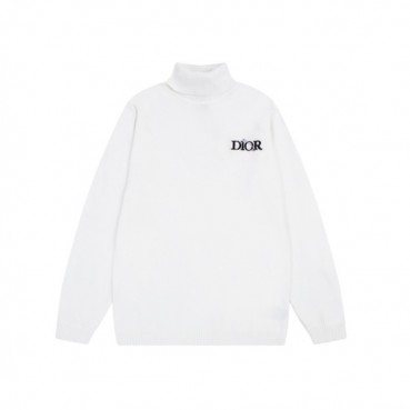 디올 남성 화이트 터틀넥 스웨터 - Dior Mens White Sweaters 