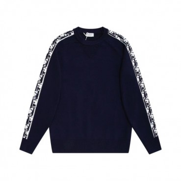 디올 남성 크루넥 네이비 스웨터 - Dior Mens Navy Sweaters 