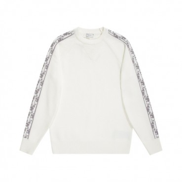 디올 남성 크루넥 화이트 스웨터 - Dior Mens White Sweaters 