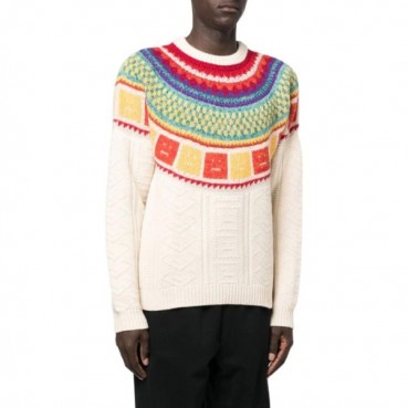 아크네 남/녀 크루넥 아이보리 니트 - Acne Unisex Ivory Knits 