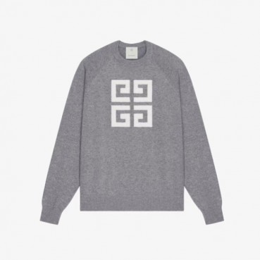 지방시 남성 모던 크루넥 그레이 니트 - Givenchy Mens Gray Knits 