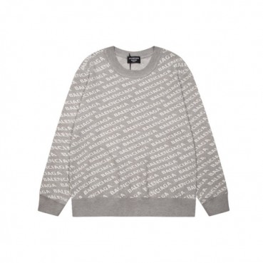 발렌시아가 남성 그레이 크루넥 니트 - Balenciaga Mens Gray Knits 