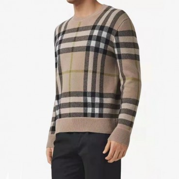 버버리 남성 크루넥 베이지 니트 - Burberry Mens Beige Knits 