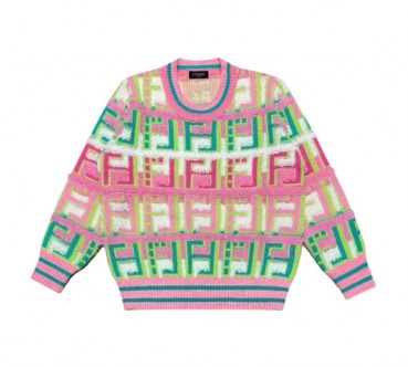 펜디 여성 트렌디 핑크 니트 - Fendi Womens Pink Sweaters 