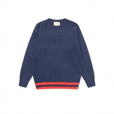 구찌 남성 블루 크루넥 니트 - Gucci Mens Blue Knits 