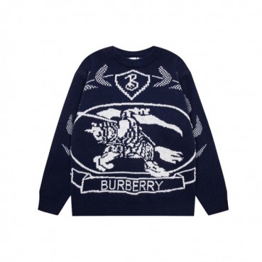 버버리 남성 크루넥 네이비 니트 - Burberry Mens Navy Knits 