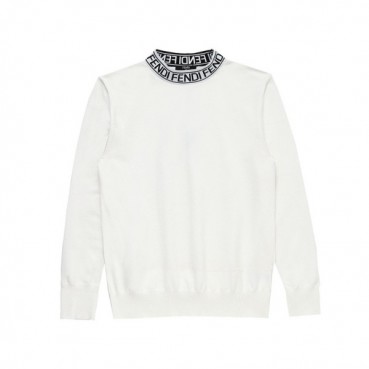 펜디 남성 트렌디 화이트 니트 - Fendi Mens White Sweaters 