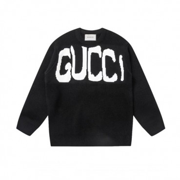 구찌 남성 블랙 크루넥 니트 - Gucci Mens Black Knits 