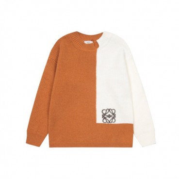 로에베 남성 오렌지 크루넥 스웨터 - Loewe Mens Orange Sweaters 
