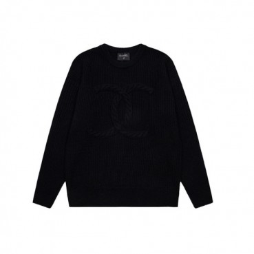 샤넬 남성 블랙 크루넥 니트 - Chanel Mens Black Knits 