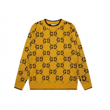 구찌 남성 옐로우 크루넥 니트 - Gucci Mens Yellow Knits 