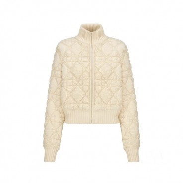 디올 여성 집업 화이트 스웨터 - Dior Womens White Sweaters 