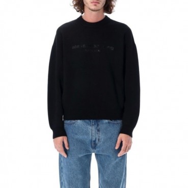 알렉산더왕 남/녀 블랙 크루넥 니트 - Alexsander Wang Unisex Black Knits 
