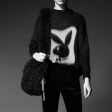 입생로랑 남/녀 크루넥 블랙 니트 - Saint Laurent Unisex Black Knits 