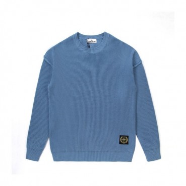 스톤아일랜드 남성 블루 크루넥 니트 - Stone Island Mens Blue Knits 