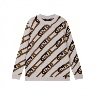 펜디 남성 트렌디 브라운 니트 - Fendi Mens Brown Sweaters 