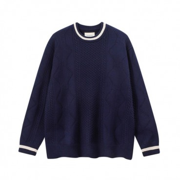 구찌 남성 네이비 크루넥 니트 - Gucci Mens Navy Knits 