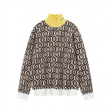 프라다 남성 터틀넥 옐로우 니트 - Prada Mens Yellow Knits 