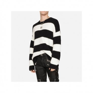 돌체앤가바나 남성 블랙 크루넥 니트 - Dolce&Gabbana Mens Black Knits 
