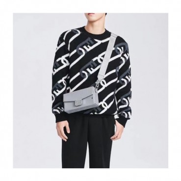 펜디 남성 트렌디 블랙 니트 - Fendi Mens Black Sweaters 