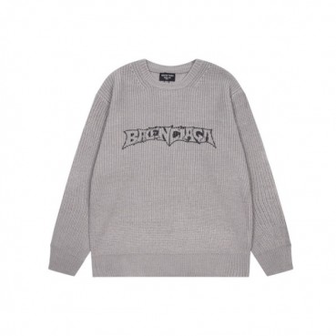 발렌시아가 남성 그레이 크루넥 니트 - Balenciaga Mens Gray Knits 