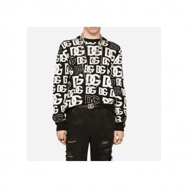 돌체앤가바나 남성 블랙 크루넥 니트 - Dolce&Gabbana Mens Black Knits 