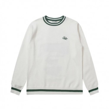 디올 남성 크루넥 화이트 스웨터 - Dior Mens White Sweaters 
