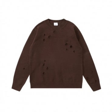 버버리 남성 크루넥 브라운 니트 - Burberry Mens Brown Knits 
