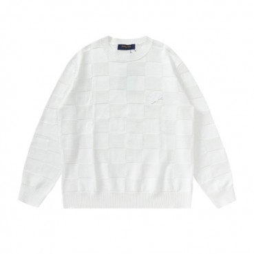 루이비통 남성 모던 화이트 니트 - Louis vuitton Mens White Sweaters 