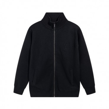 루이비통 남성 모던 블랙 집업 니트 - Louis vuitton Mens Black Sweaters 