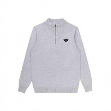 프라다 남성 터틀넥 그레이 니트 - Prada Mens Gray Knits 